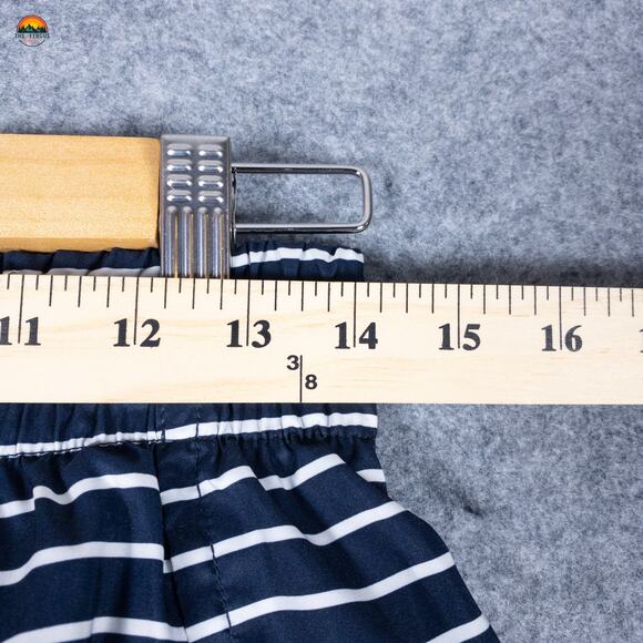 Athleta Athletic Running Shorts Navy Blue White Striped Racer Run Women's Small - Picture 7 of 11